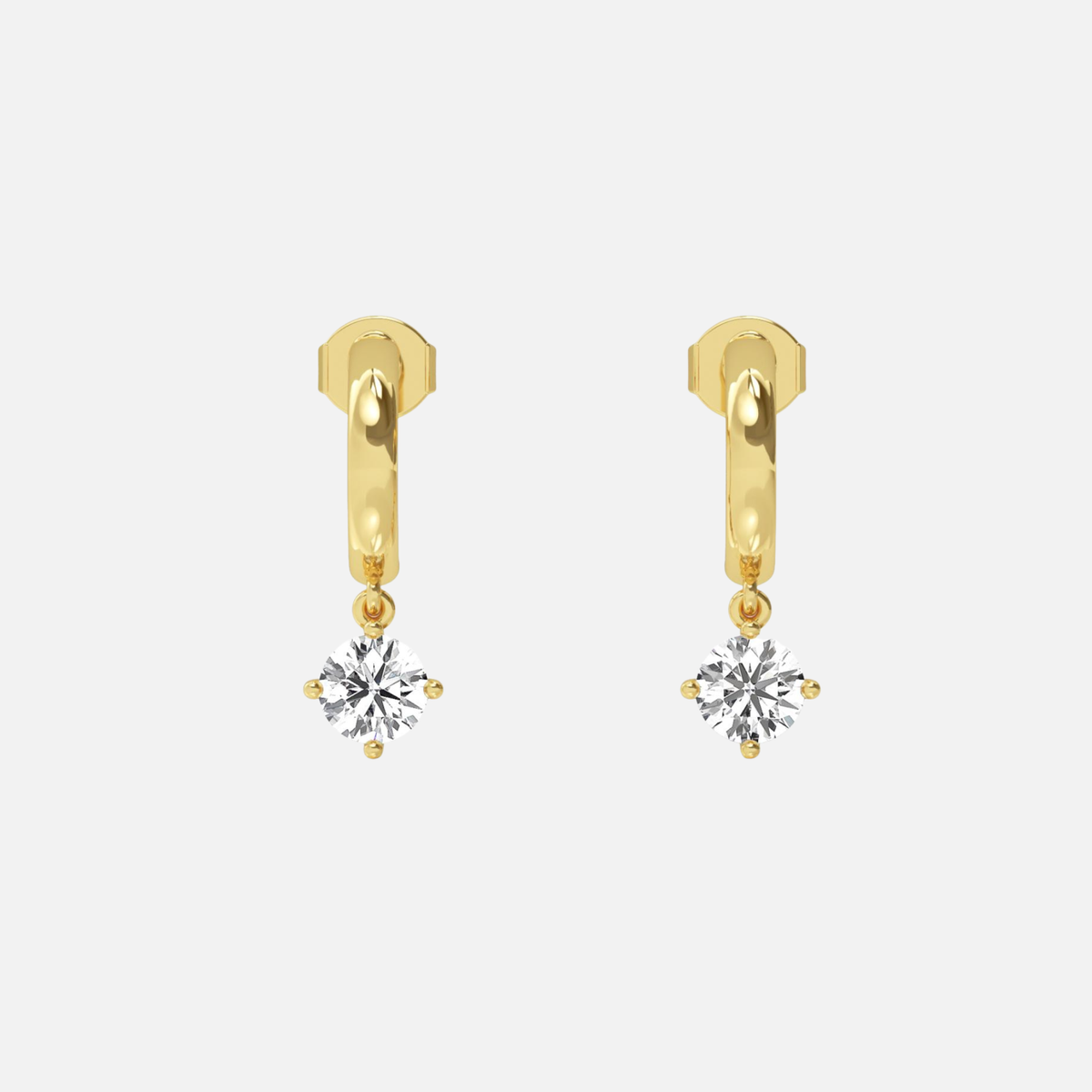 Drop Diamond Hoops Earring JAUR
