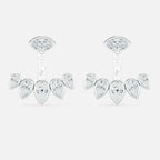 Lab Grown Diamond 5 Pear Jacket - Marquise Base in White Gold – Pair View | JAUR