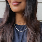 BRISA - Pierced Round Diamond Cluster Necklace JAUR