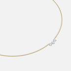 BRISA - Pierced Round Diamond Cluster Necklace