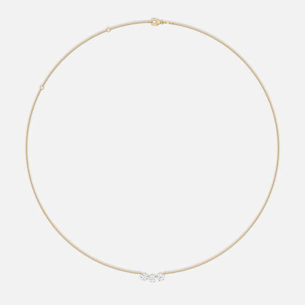 BRISA - Pierced Round Diamond Cluster Necklace JAUR