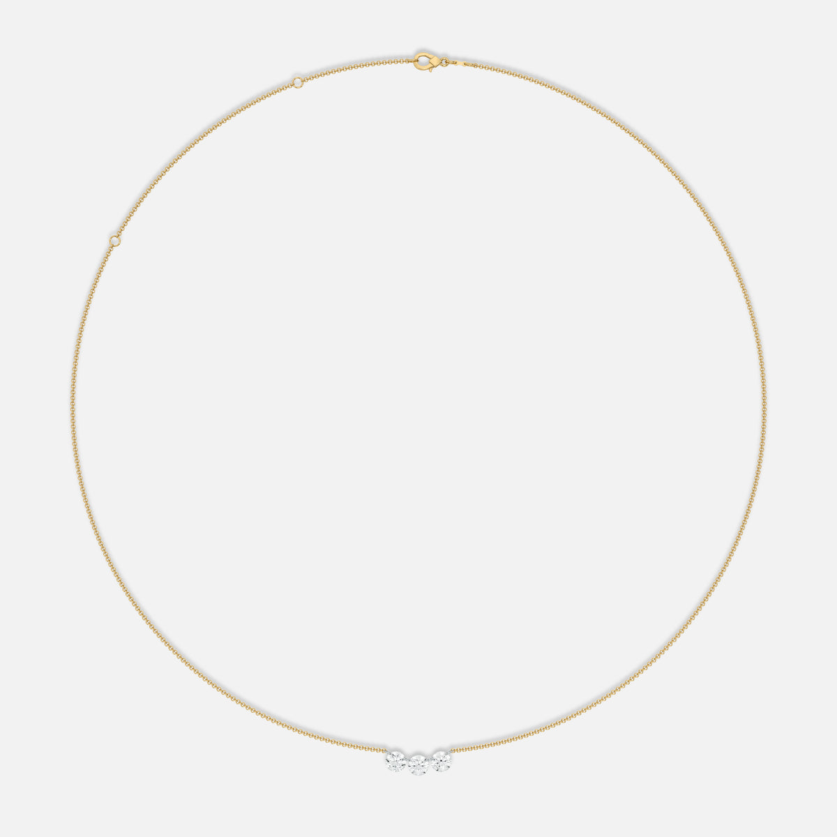 BRISA - Pierced Round Diamond Cluster Necklace