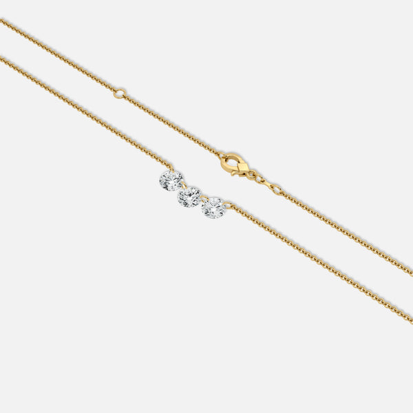 BRISA - Pierced Round Diamond Cluster Necklace JAUR