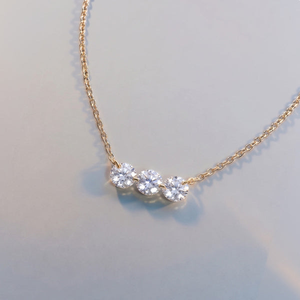 BRISA - Pierced Round Diamond Cluster Necklace JAUR