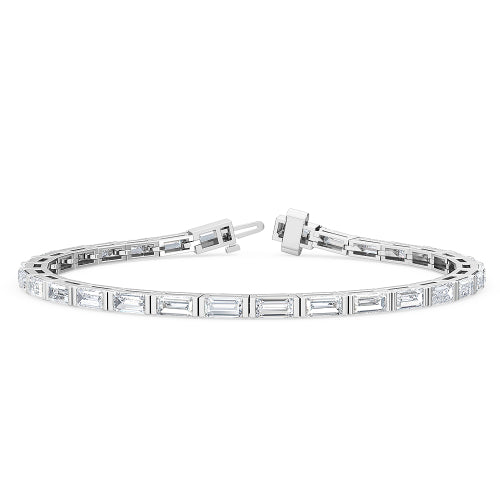 Baguette Diamond Bezel Tennis Bracelet