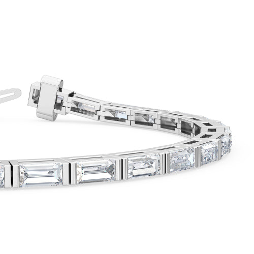 Baguette Diamond Bezel Tennis Bracelet