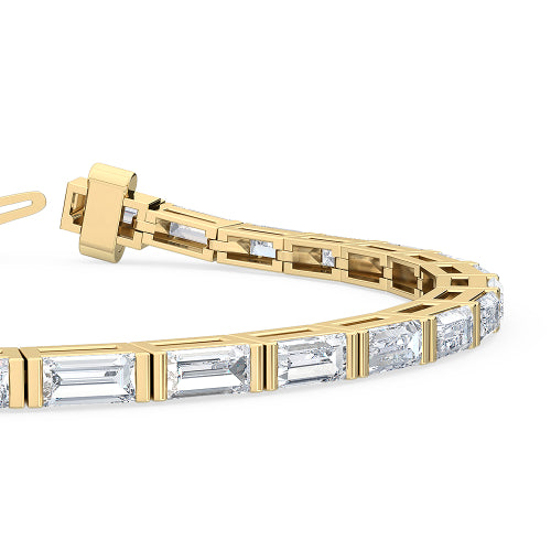 Baguette Diamond Bezel Tennis Bracelet