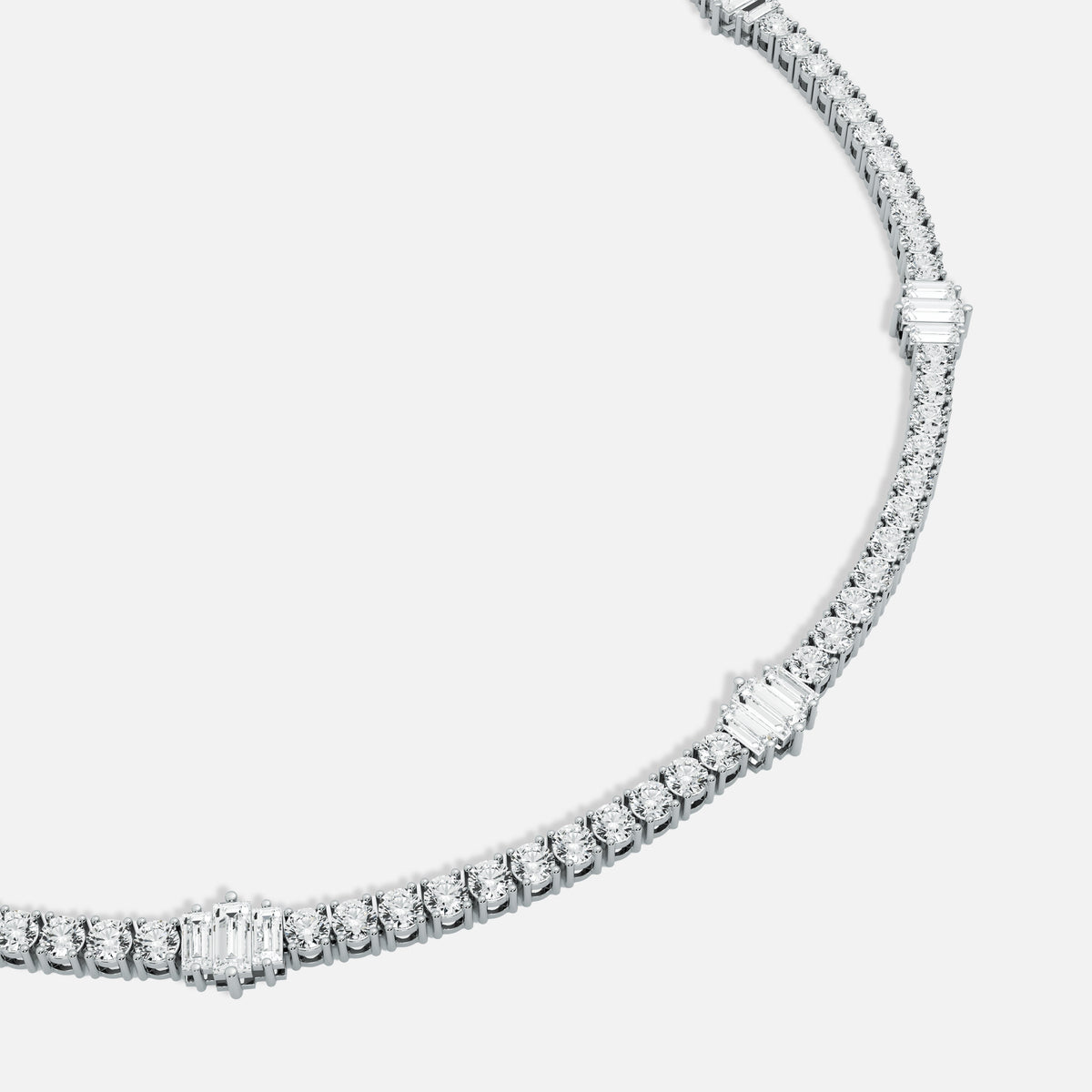 Baguette Diamond Choker Necklace JAUR