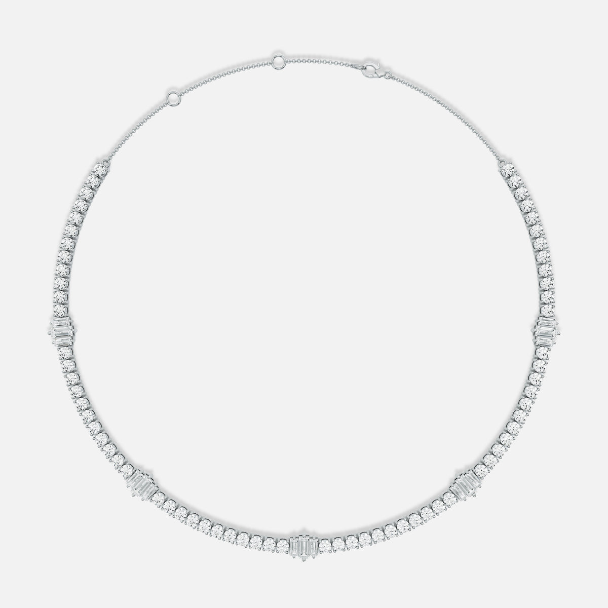 Baguette Diamond Choker Necklace JAUR