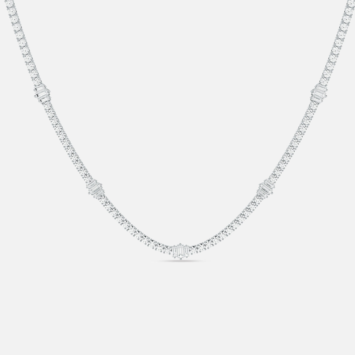Baguette Diamond Choker Necklace JAUR