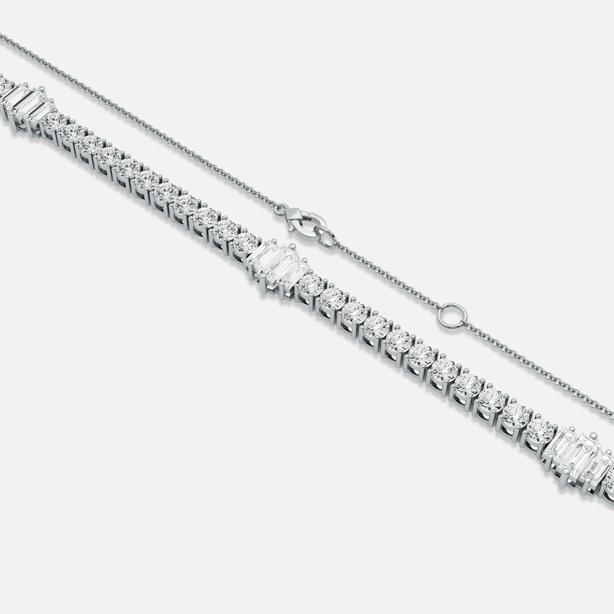 Baguette Diamond Choker Necklace JAUR