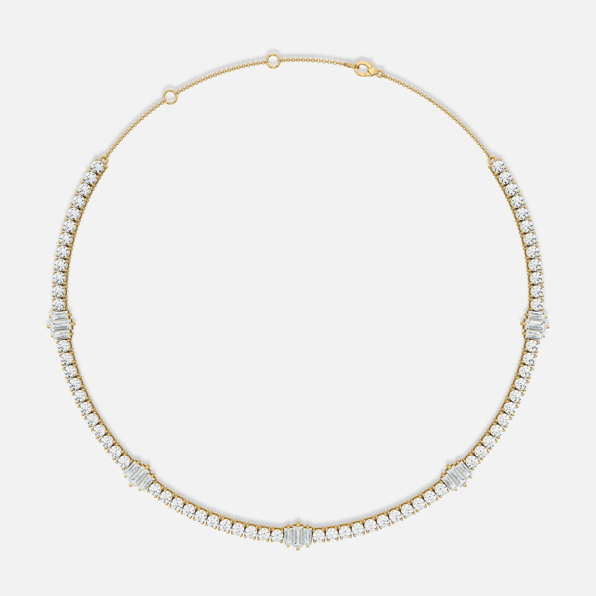 Baguette Diamond Choker Necklace JAUR