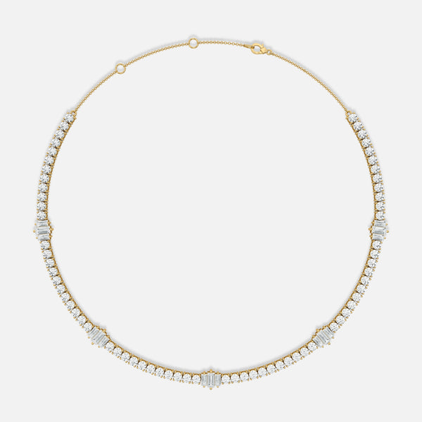 Baguette Diamond Choker Necklace JAUR