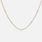 Baguette Diamond Choker Necklace JAUR