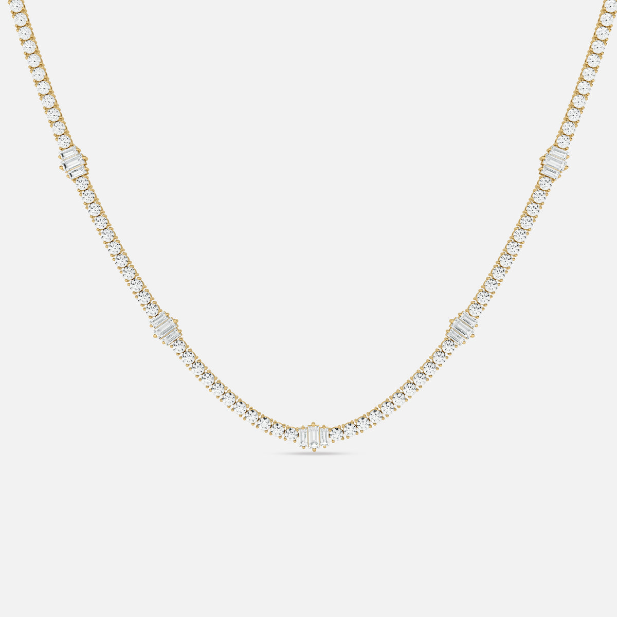 Baguette Diamond Choker Necklace JAUR