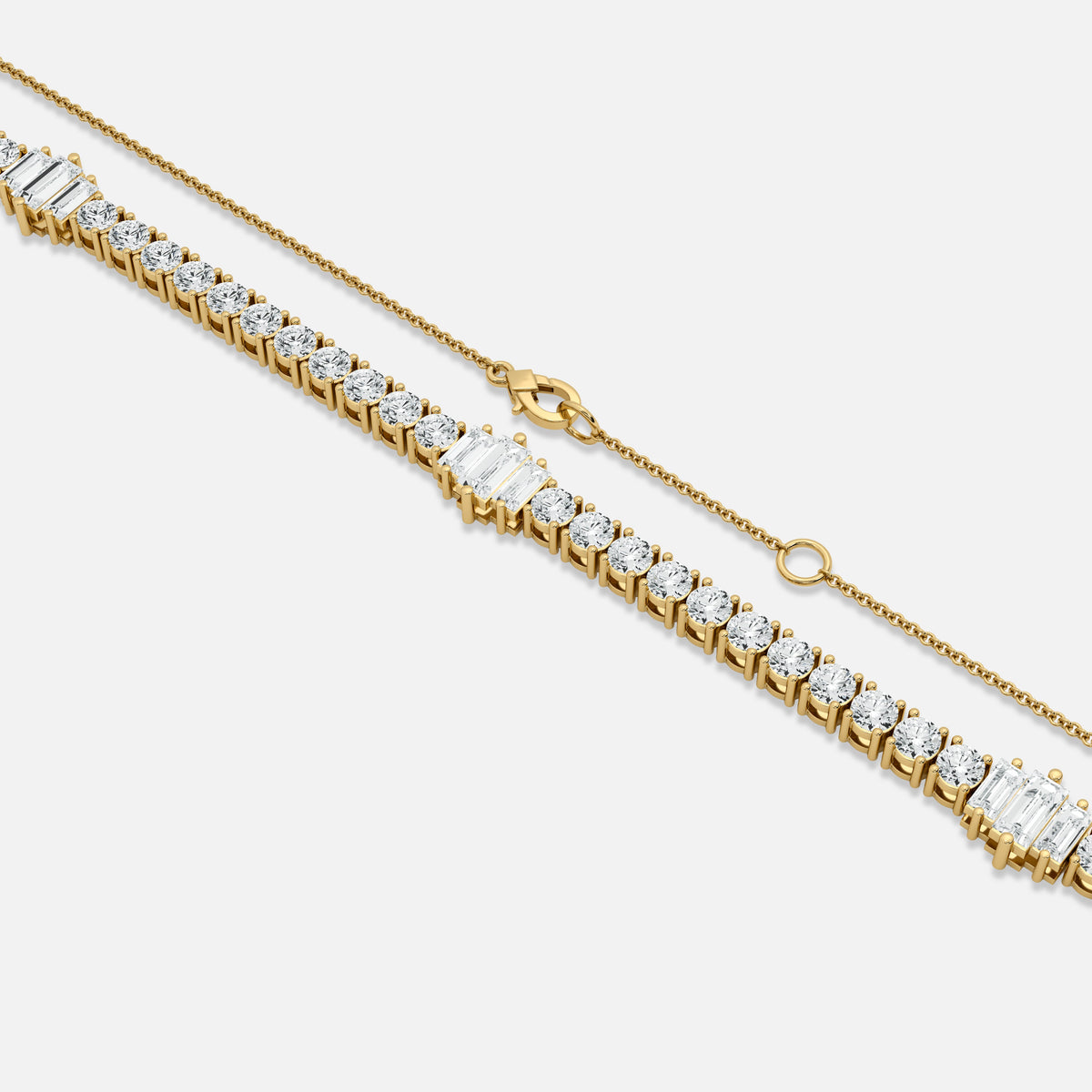 Baguette Diamond Choker Necklace JAUR
