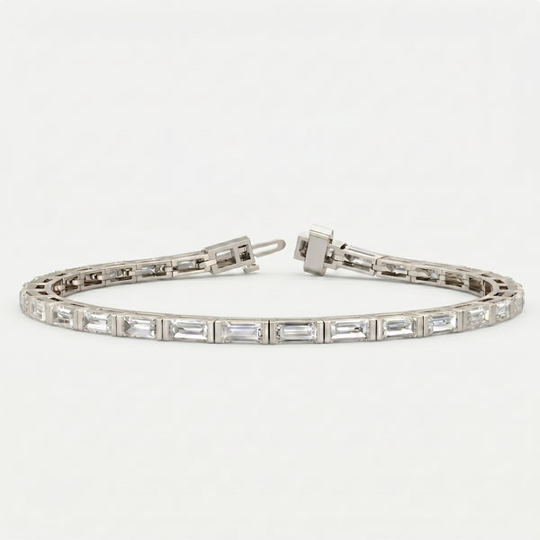 Baguette Diamond Bezel Tennis Bracelet
