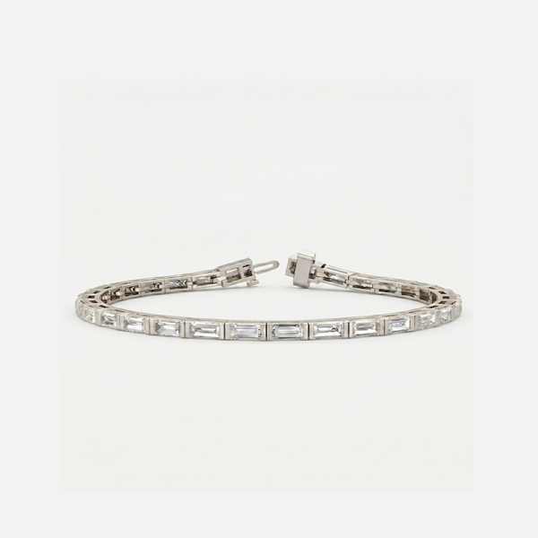 Baguette Diamond Bezel Tennis Bracelet JAUR