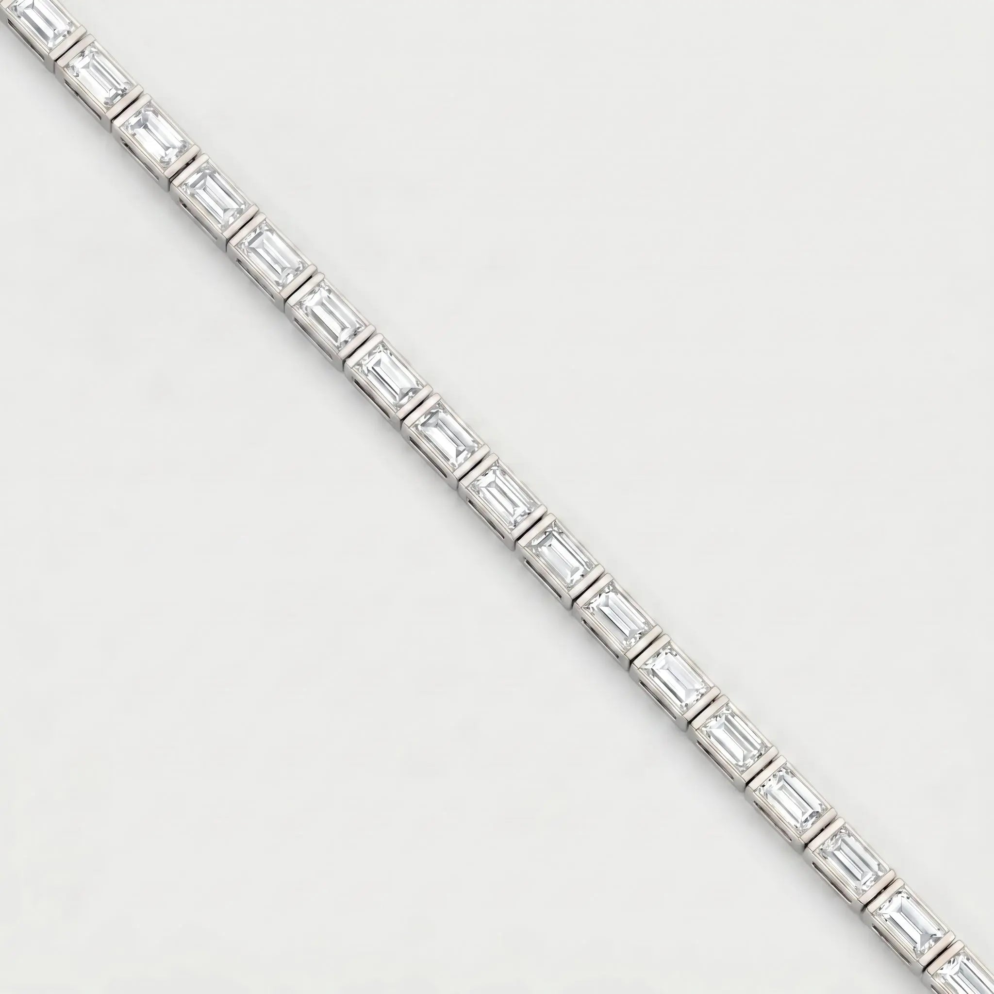 Baguette Diamond Bezel Tennis Bracelet JAUR