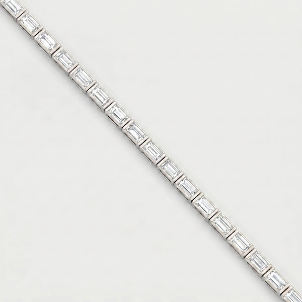 Baguette Diamond Bezel Tennis Bracelet