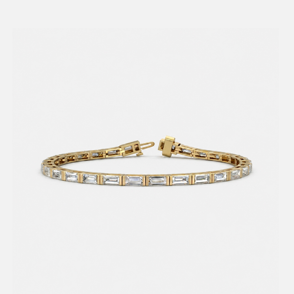 Baguette Diamond Bezel Tennis Bracelet JAUR