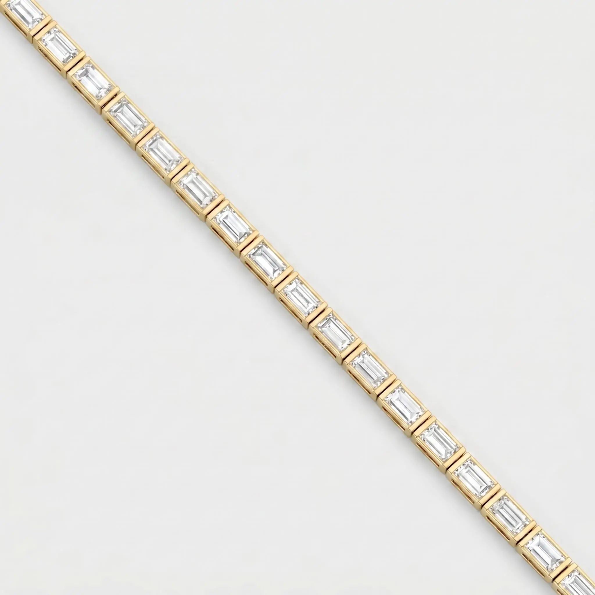 Baguette Diamond Bezel Tennis Bracelet JAUR