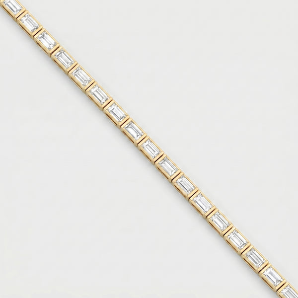 Baguette Diamond Bezel Tennis Bracelet