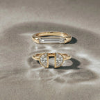 Lab Grown Diamond The Bar Ring in Yellow Gold – View 3 | JAUR
