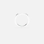 Lab Grown Diamond Base Hoop Earrings– 1.8mm in White Gold – Side View | JAUR