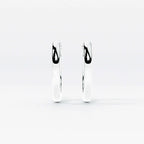 Lab Grown Diamond Base Hoop Earrings– 1.8mm in White Gold – Pair View | JAUR