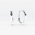 Lab Grown Diamond Base Hoop Earrings– 1.8mm in White Gold – Pair View | JAUR
