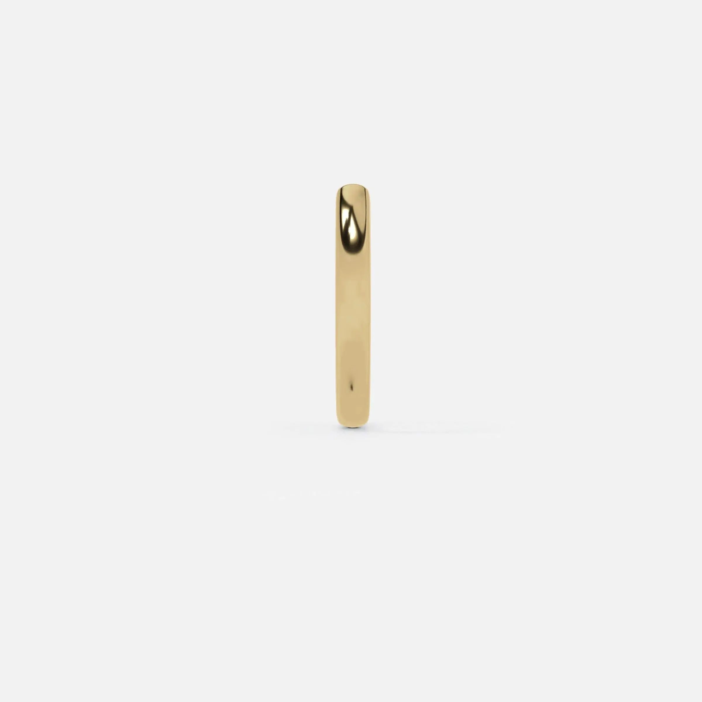 Lab Grown Diamond Base Hoop Earrings– 1.8mm in Yellow Gold – Front View | JAUR