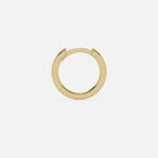 Lab Grown Diamond Base Hoop Earrings– 1.8mm in Yellow Gold – Side View | JAUR