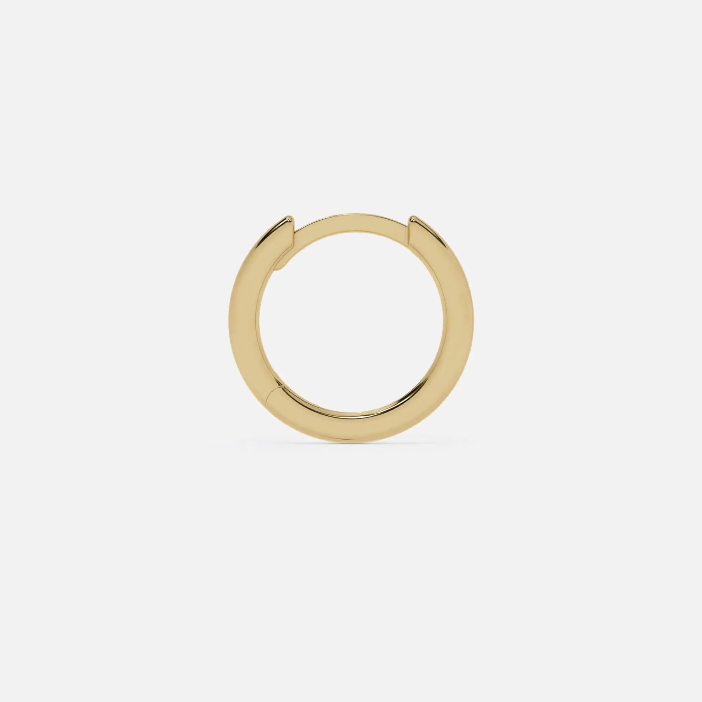Lab Grown Diamond Base Hoop Earrings– 1.8mm in Yellow Gold – Side View | JAUR