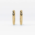 Lab Grown Diamond Base Hoop Earrings– 1.8mm in Yellow Gold – Pair View | JAUR