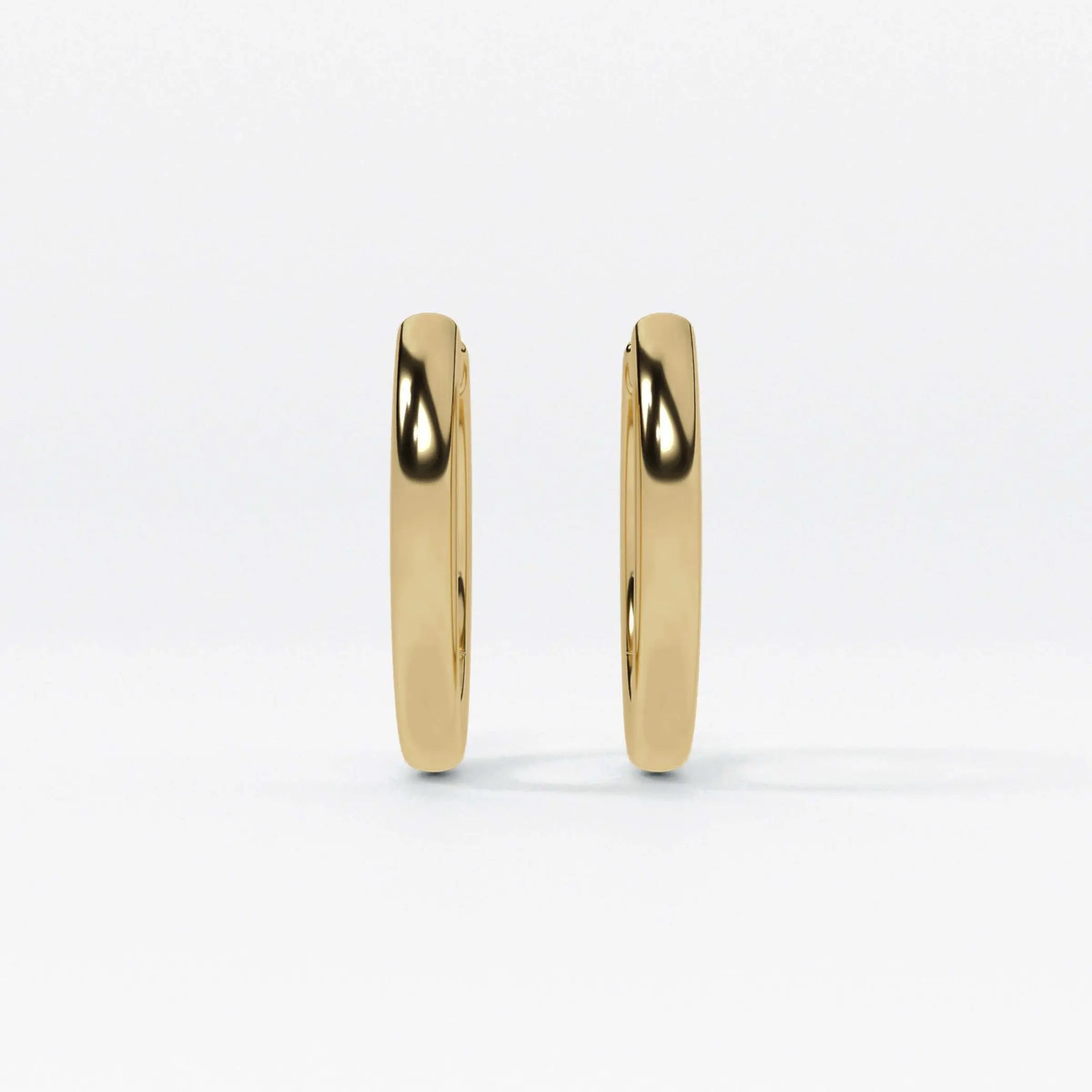 Lab Grown Diamond Base Hoop Earrings– 1.8mm in Yellow Gold – Pair View | JAUR