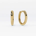 Lab Grown Diamond Base Hoop Earrings– 1.8mm in Yellow Gold – Pair View | JAUR