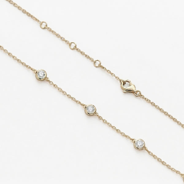 Diamond Bezel Station Necklace
