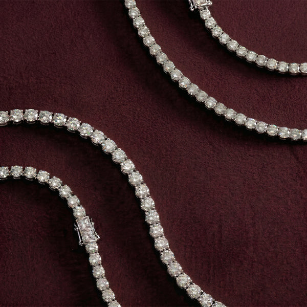 Classic Round Diamond Tennis Necklace