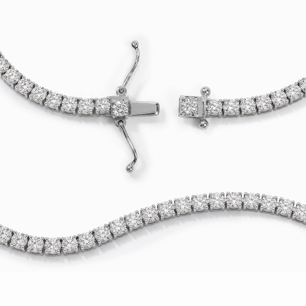 Classic Round Diamond Tennis Necklace