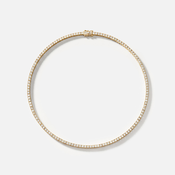 Classic Round Diamond Tennis Necklace