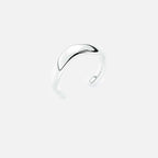 Lab Grown Diamond Curve Cuff in White Gold – View 4 | JAUR