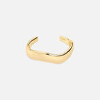 Lab Grown Diamond Curve Cuff in Yellow Gold – Front View | JAUR