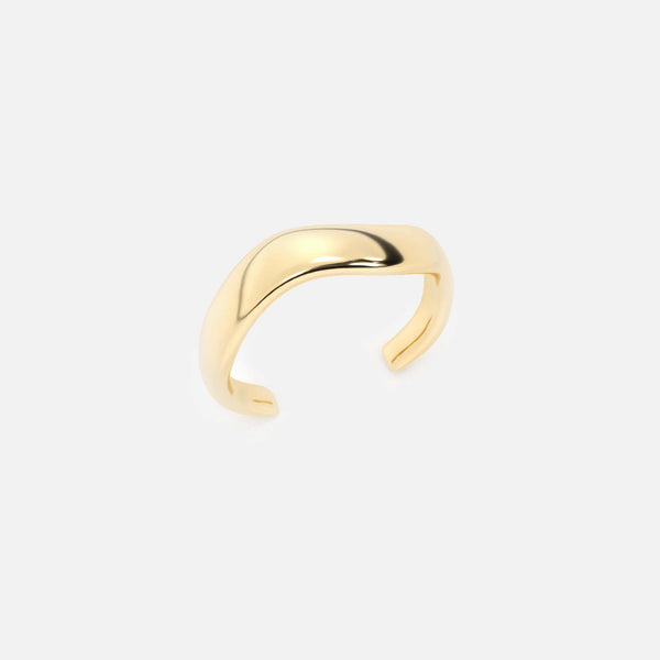 Lab Grown Diamond Curve Cuff in Yellow Gold – View 4 | JAUR