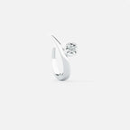 Lab Grown Diamond Round Arch Diamond Hoop in White Gold | JAUR