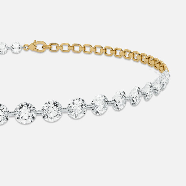 DAWN - Pierced Diamond Tennis Bracelet