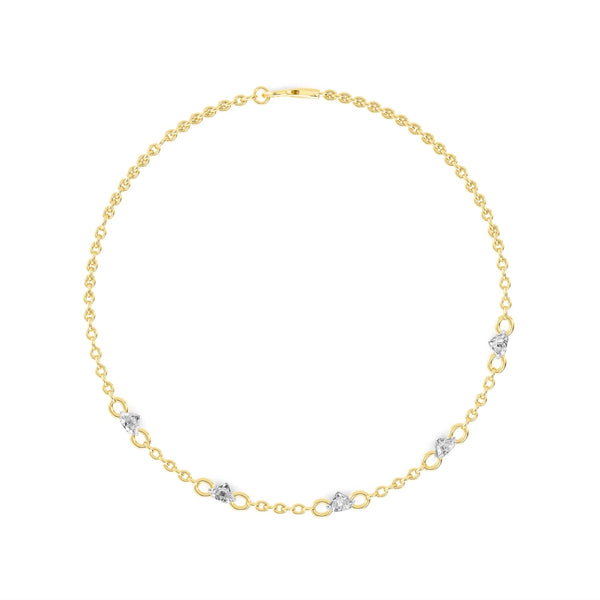 Round Floating Diamond  Station Bracelet