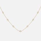 Diamond Bezel Station Necklace JAUR