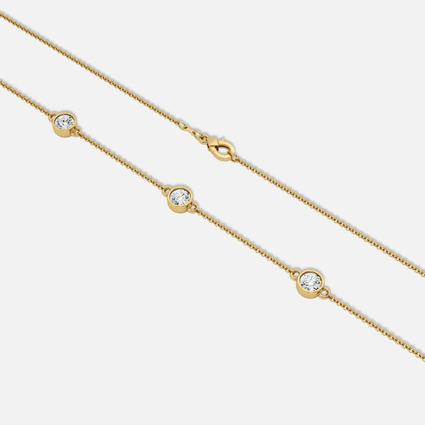 Diamond Bezel Station Necklace JAUR