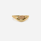 EIRA Brown Lab Diamond Pinky Ring